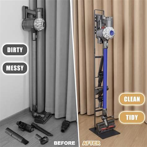 brightshow stable metal storage bracket stand holder for dyson v10|BRIGHTSHOW Vacuum Stand for Dyson V15 V11 V10 V8 V7 .